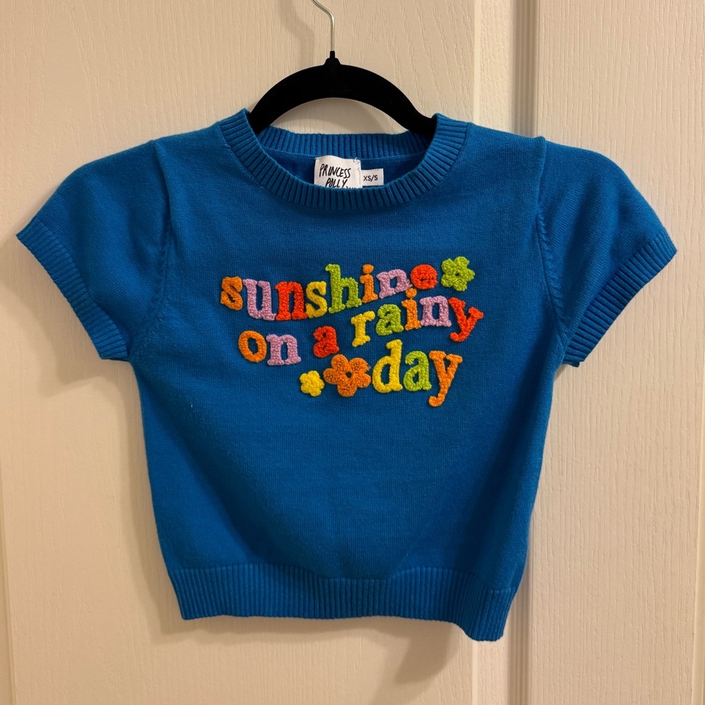 cropped graphic knit from princess polly